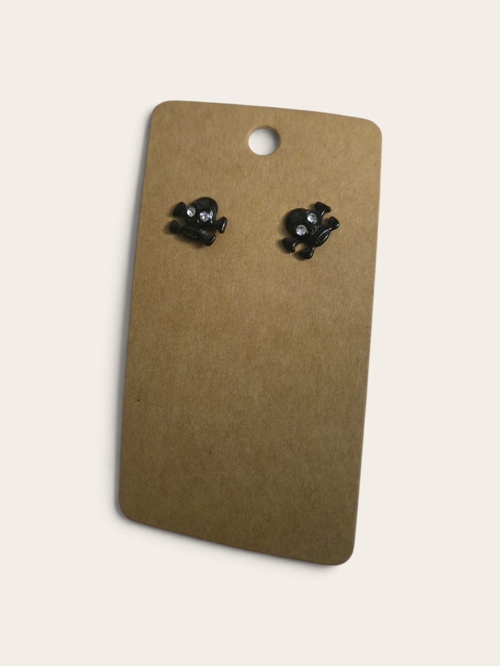Black Skull & Crossbones Stud Earrings